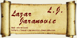 Lazar Jaranović vizit kartica